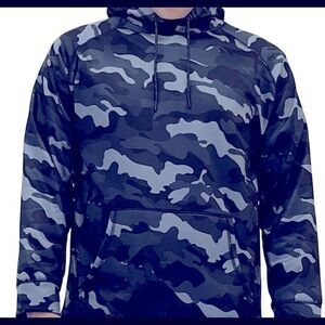 🛍Burnside Men’s Camo Fleece pullover Hoodie Sweatshirt Size : Large